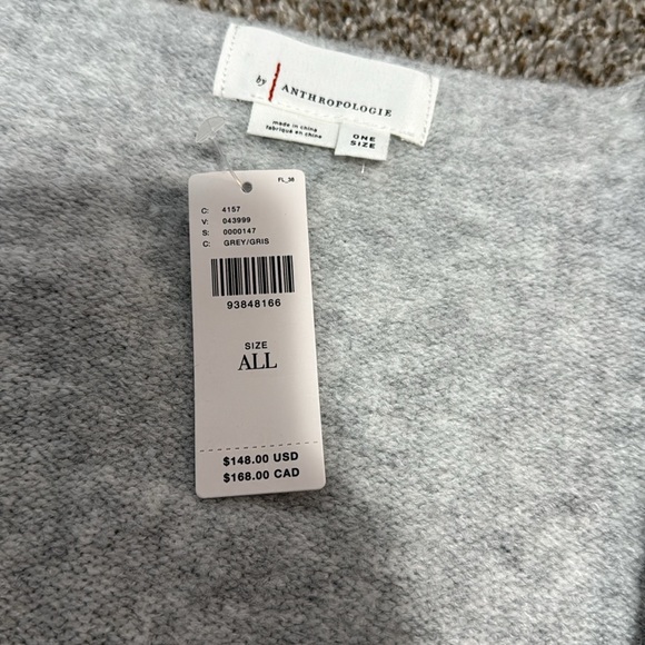 ANTHROPOLOGIE Gray Cardigan with an Attached Scarf - Picture 5 of 5